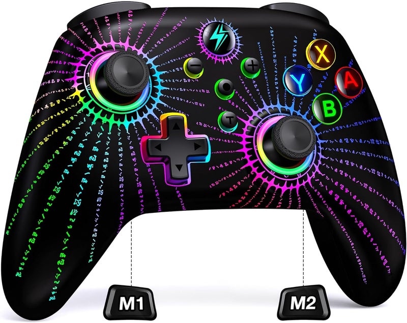 NinjaPlusOX Wireless Switch Controller for Nintendo Switch/Switch 2/Lite/OLED, Switch Pro Controller support iOS/Android/Windows PC, Switch Remote Gamepad with Programmable Macro/Turbo/Motion Control/Vibration/Wake Up - Image 1